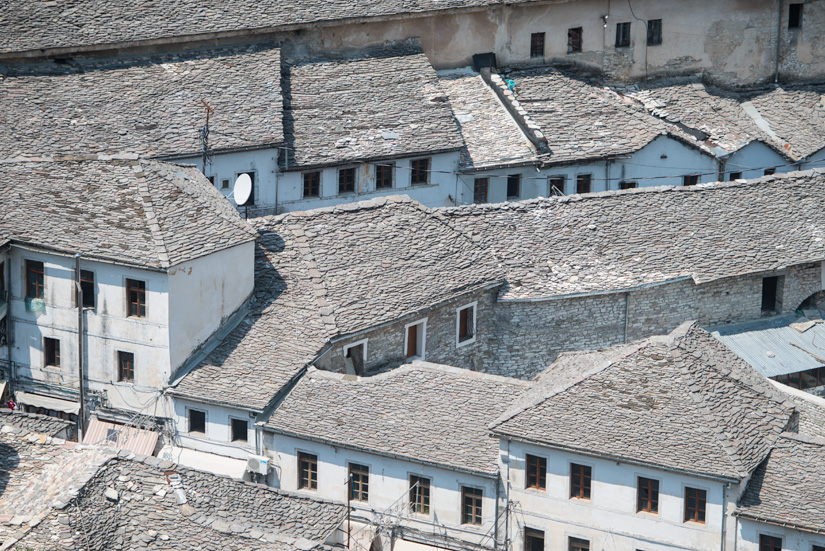 The rock roofs of Gjirokastra