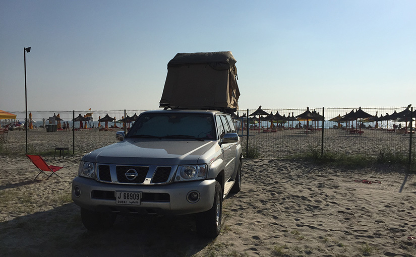 Camping on the beach at the Black Sea